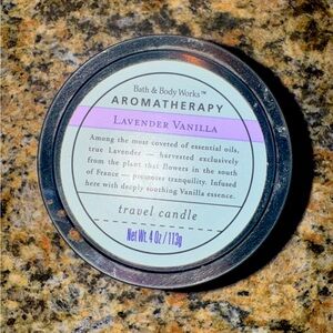 Bath & Body Works 4oz Lavender Vanilla Travel Candle NEW retired